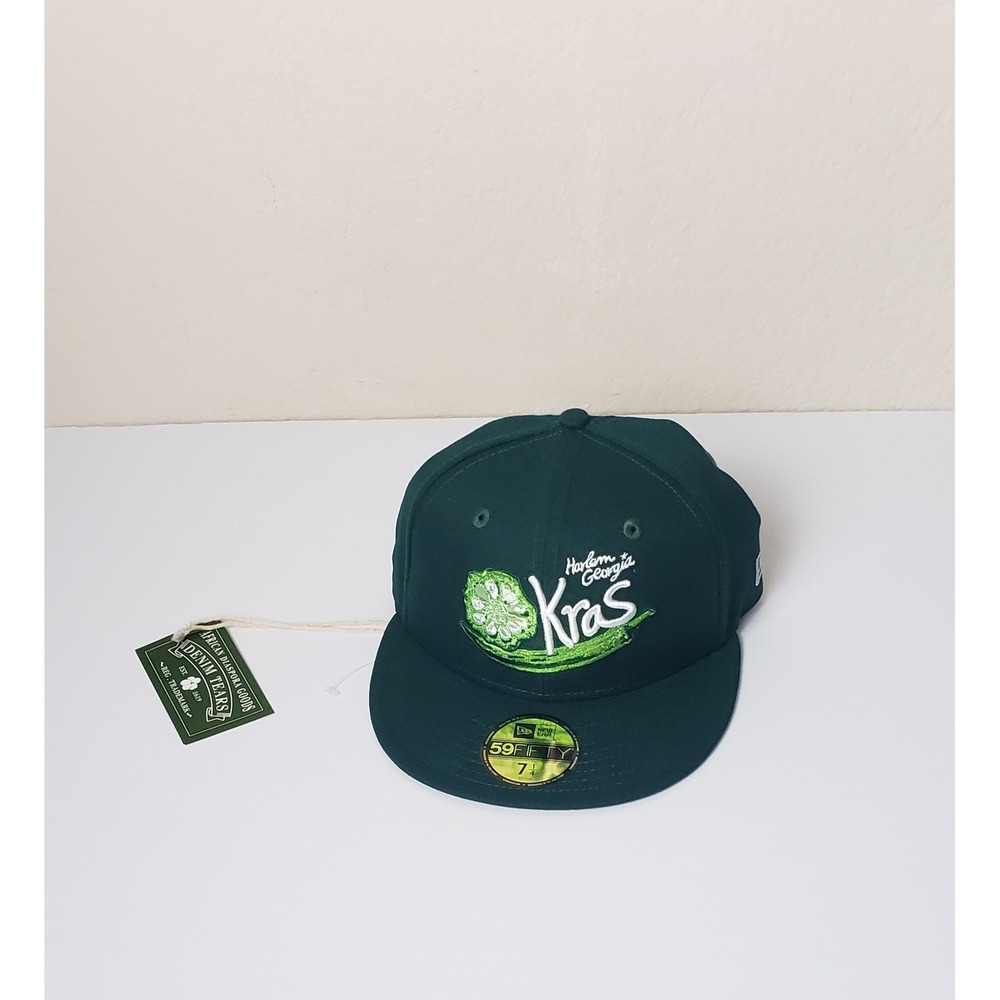 Denim Tears x New Era 59FIFTY Kras Harlem Georgia Fitted Hat Green 7 1/4 Urban